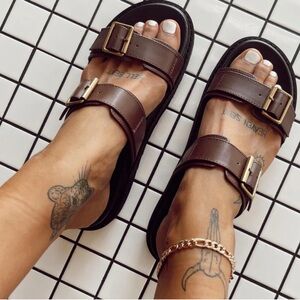 Princess Polly Ma Belle Chocolate Brown Sandals